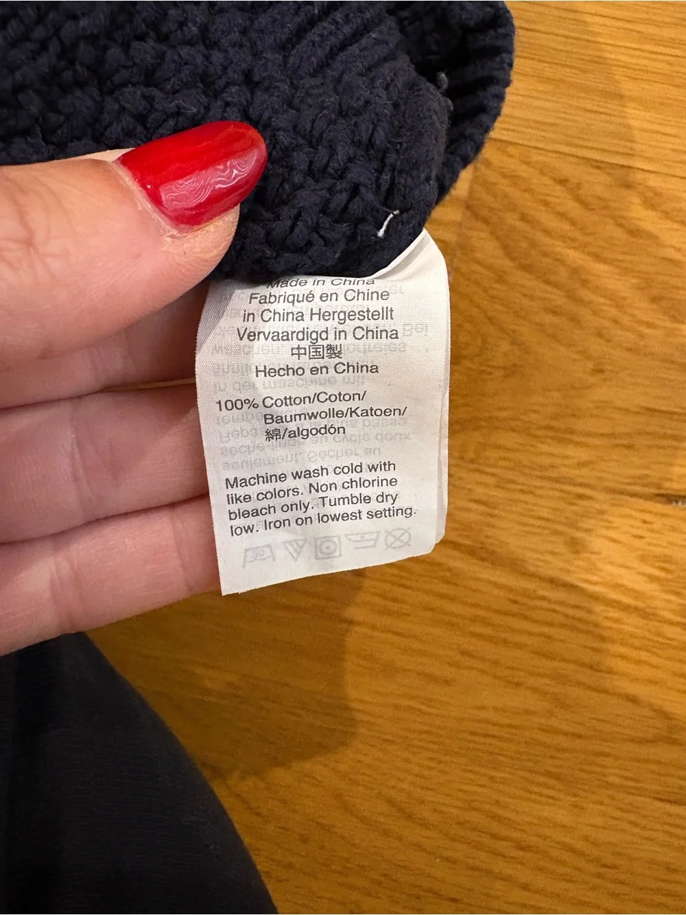 J. Crew Men's Navy Cable Knit Crewneck Sweater